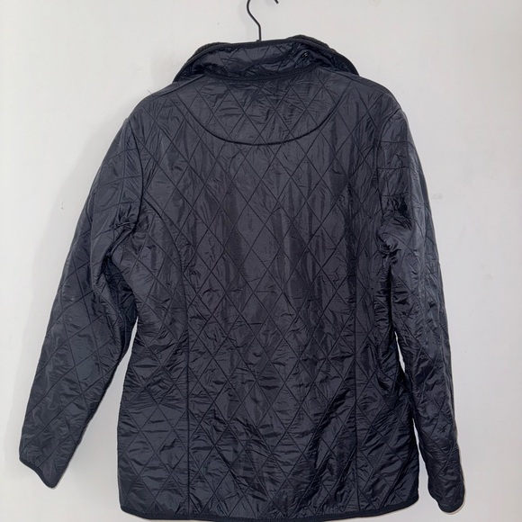Barbour Quilted Navy Coat - Picture 2 of 3